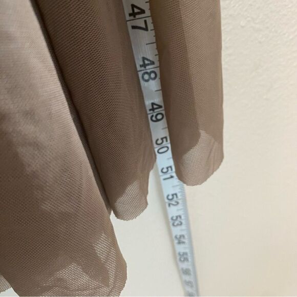 Weissman Balera Dance Costume DOUBLE COWL MESH MAXI DRESS D10454 brown adult MA - Picture 8 of 12